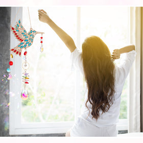 Garden-ready Hoemwarm hummingbird sun catcher adds sparkle outdoors