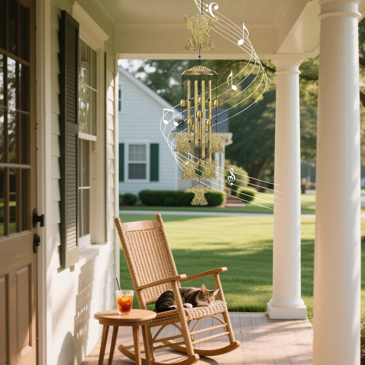 Hoemwarm memorial wind chime creates a gentle tribute.