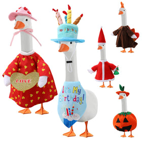 Hoemwarm plush goose outfit withstands sun wind and rain outdoors