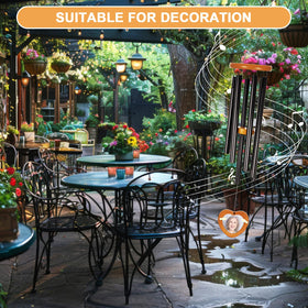 Hoemwarm wind chime in black and brown finish that complements porches and patios.