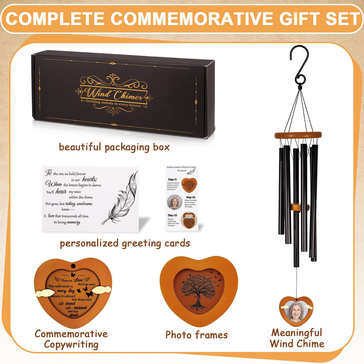 Hoemwarm wind chime designed for outdoor garden placement and yard ambiance.
