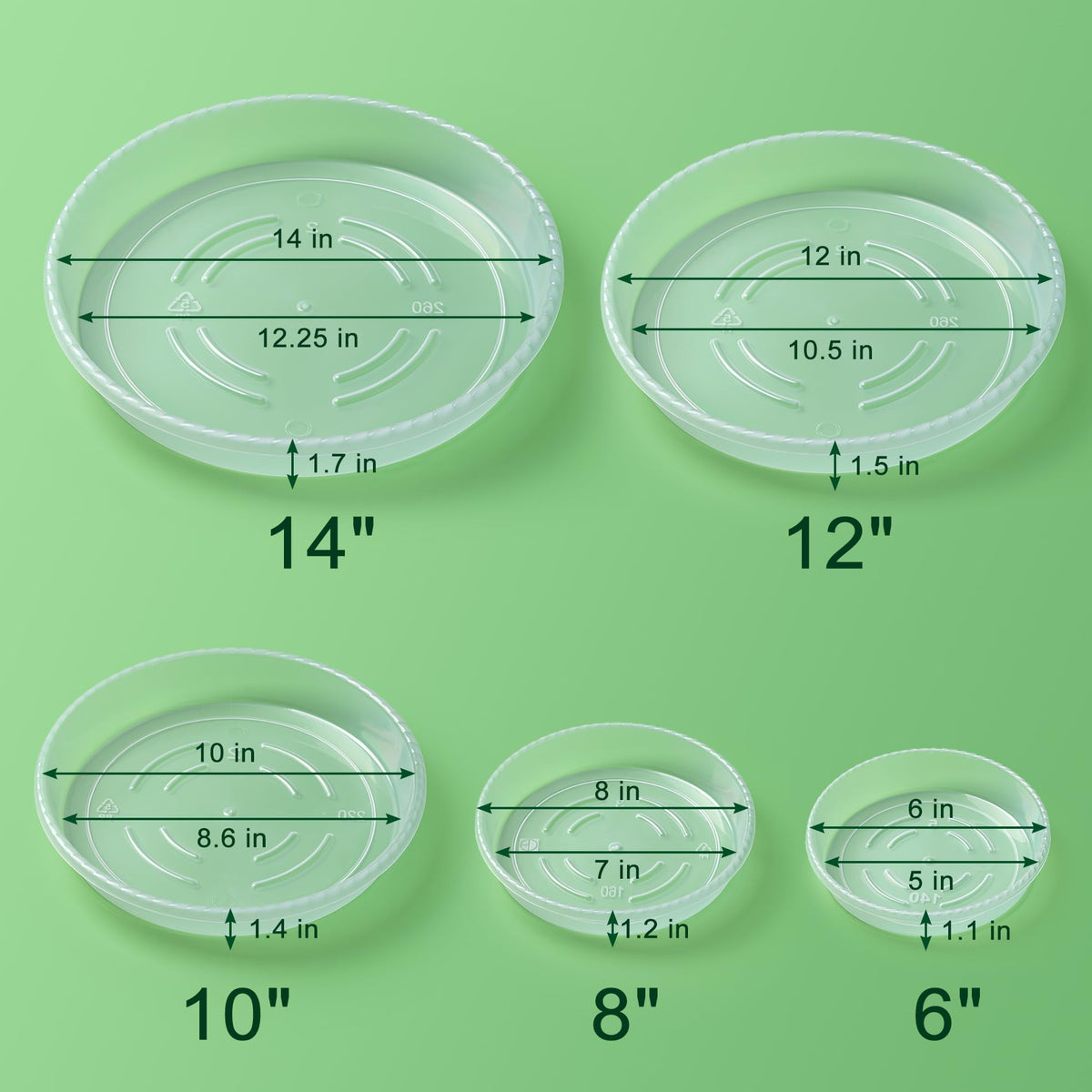 Hoewina indoor outdoor use plant saucer for various spaces
