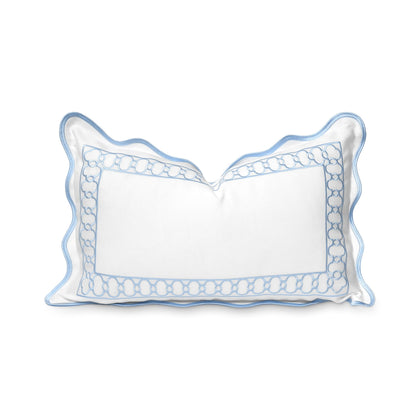 Hofdeco Premium begonia-embroidered pillow cover front for indoor and outdoor décor.