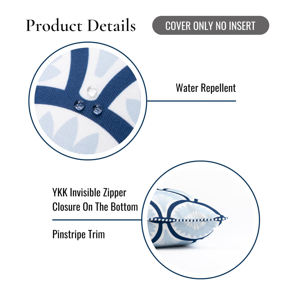 Hofdeco Premium fabric texture closeup shows weather-resistant polyester quality.