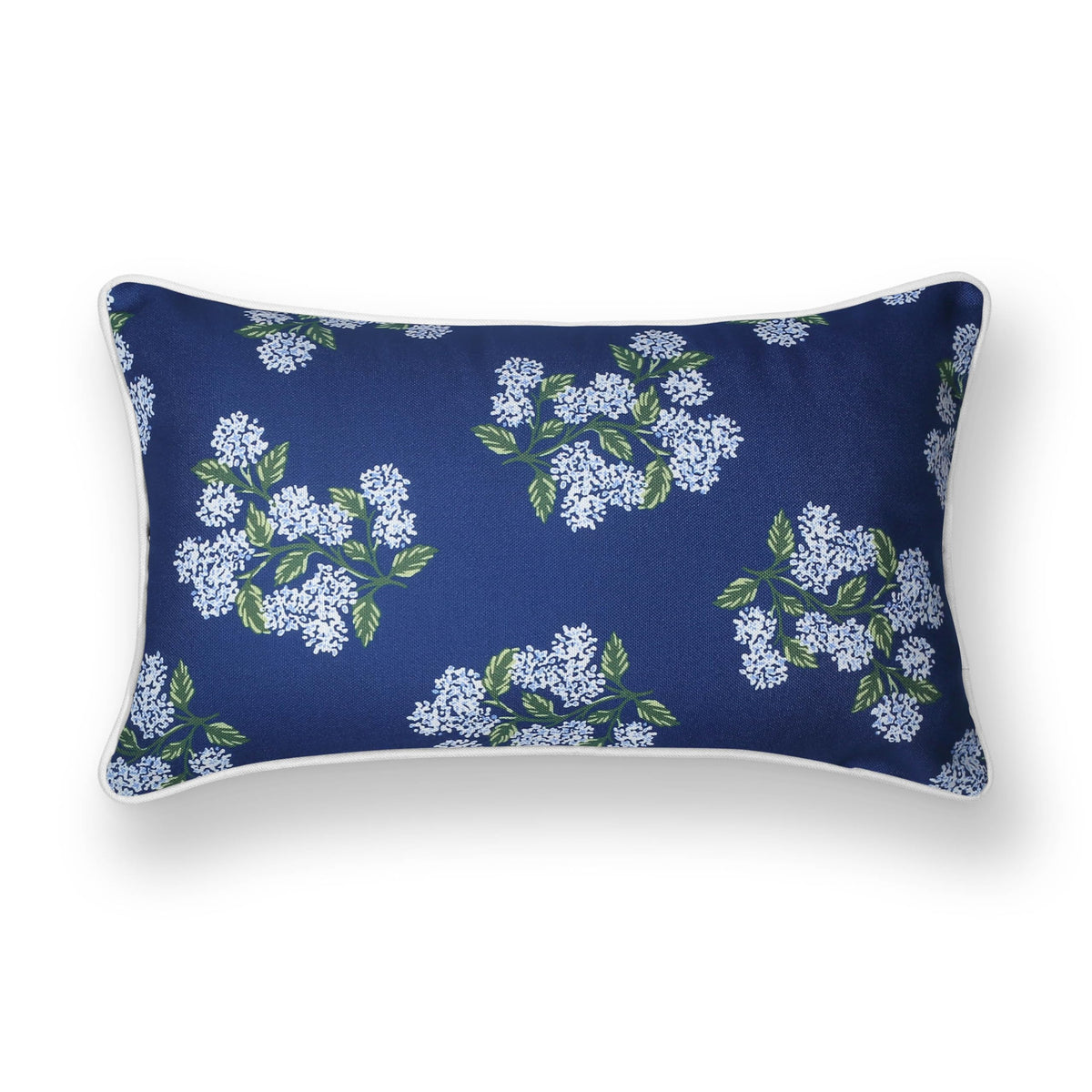 Hofdeco Premium Coastal lumbar pillow cover shows invisible zipper along bottom edge.