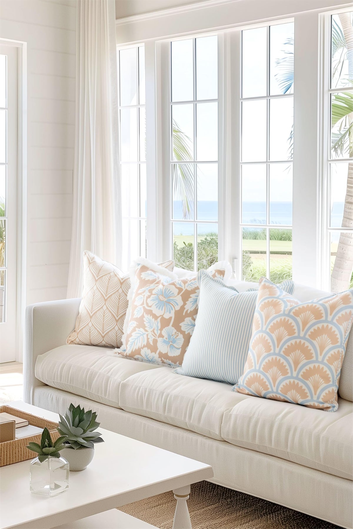 Hofdeco Premium woven close-up of weather-ready fabric for outdoor use.