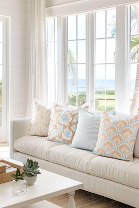 Hofdeco Premium woven close-up of weather-ready fabric for outdoor use.