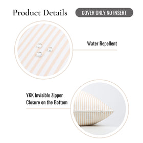 Hofdeco Premium Fall Coastal pillow cover weather-resistant fabric withstands outdoor use.