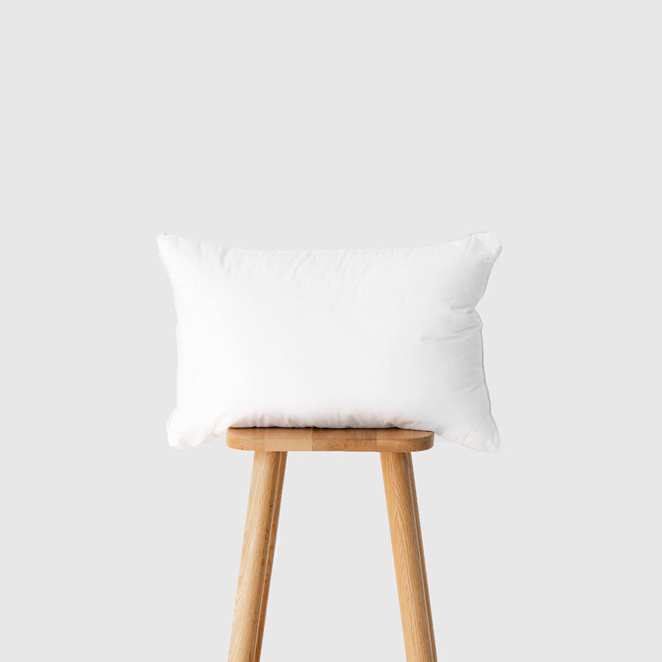 Hofdeco Premium lumbar pillow insert 13x21 with water-resistant fabric for outdoor cushions.