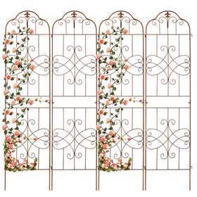 hogardeck four-pack trellis assembly demonstrating sturdy rustproof support for climbing plants