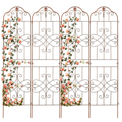hogardeck four-pack trellis assembly demonstrating sturdy rustproof support for climbing plants