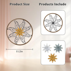 Hogardeck yellow interchangeable flower ornament adds warm color to any room.