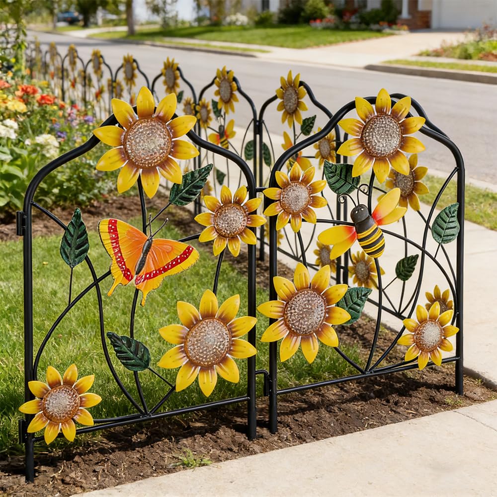 hogardeck metal garden stake installation showing easy ground placement.