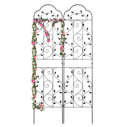 Hogardeck metal trellis 84h interlocking panels provide sturdy vertical support.