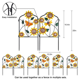 hogardeck sunflower butterfly bee detail highlighting whimsical yard decor.