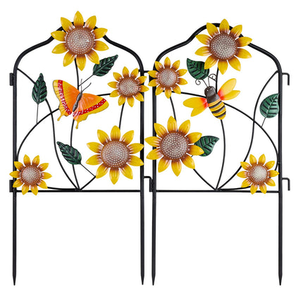 hogardeck sunflower panel closeup for garden border, durable outdoor appeal.