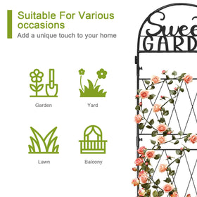 hogardeck trellis doubles as a decorative garden divider for privacy