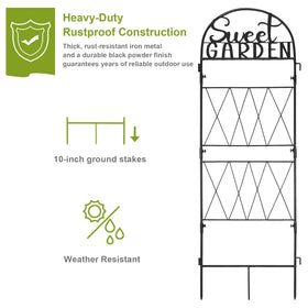 hogardeck trellis with 10-inch ground stakes stays stable in windy conditions