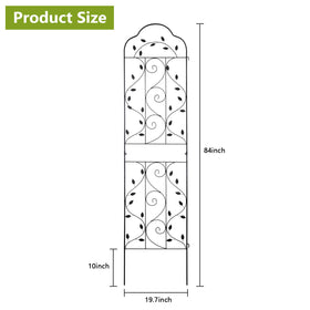 Hogardeck trellis ground stakes extend 10 inches for stable installation.