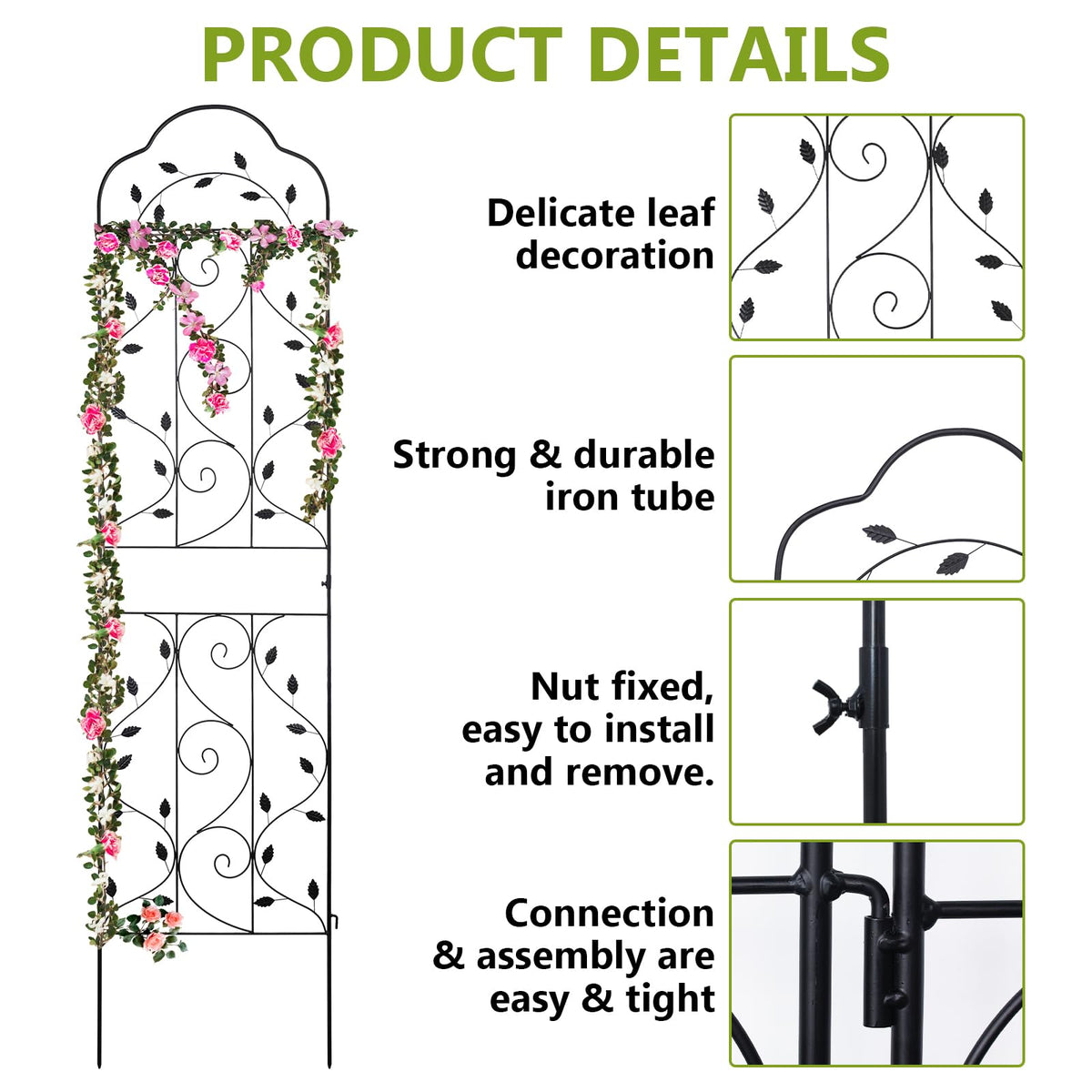 Hogardeck assembly shows tool-free setup for quick garden customization.