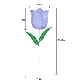 Hogardeck tulip stake yellow brightens flower beds and walkways.