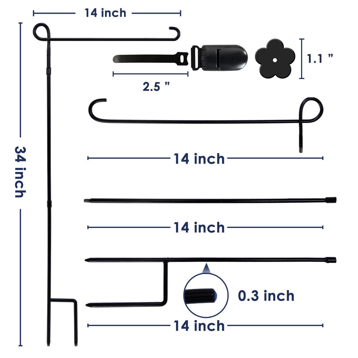 hogardeck weather-proof coating keeps flag stand durable in rain