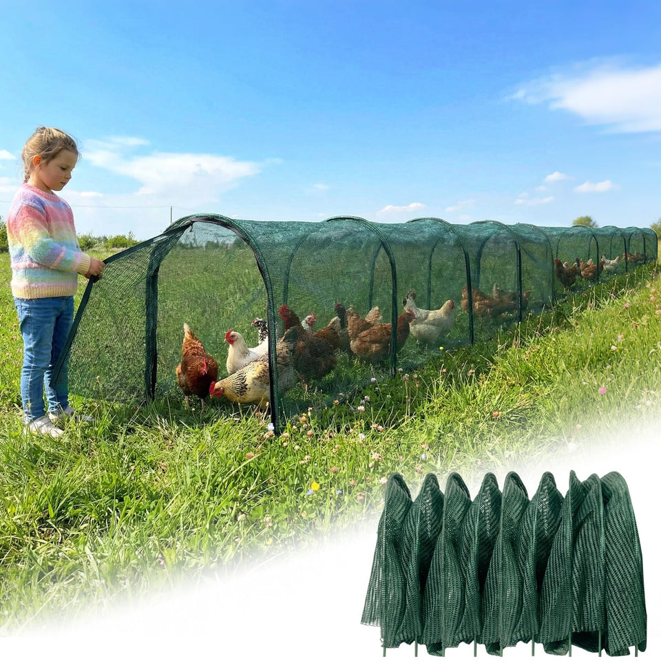 Hogarjal chicken run 79-inch frame for sturdy outdoor roaming