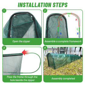 Hogarjal foldable tunnel 157-inch offers extended space for larger flocks