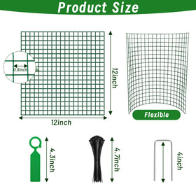 Hogarjal Plant Protectors dark-green-mesh blends with garden while blocking animals.
