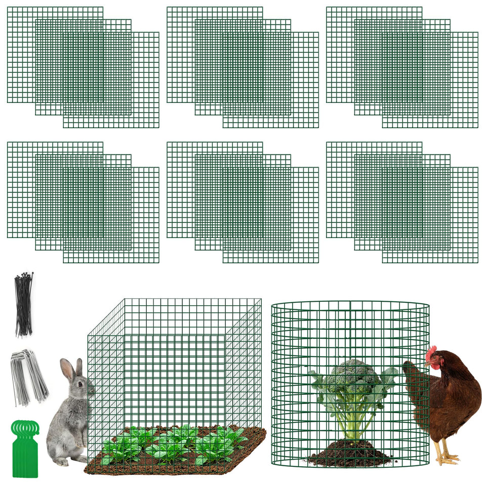 Hogarjal Plant Protectors panel-assembly enables easy DIY cages to shield vegetables.