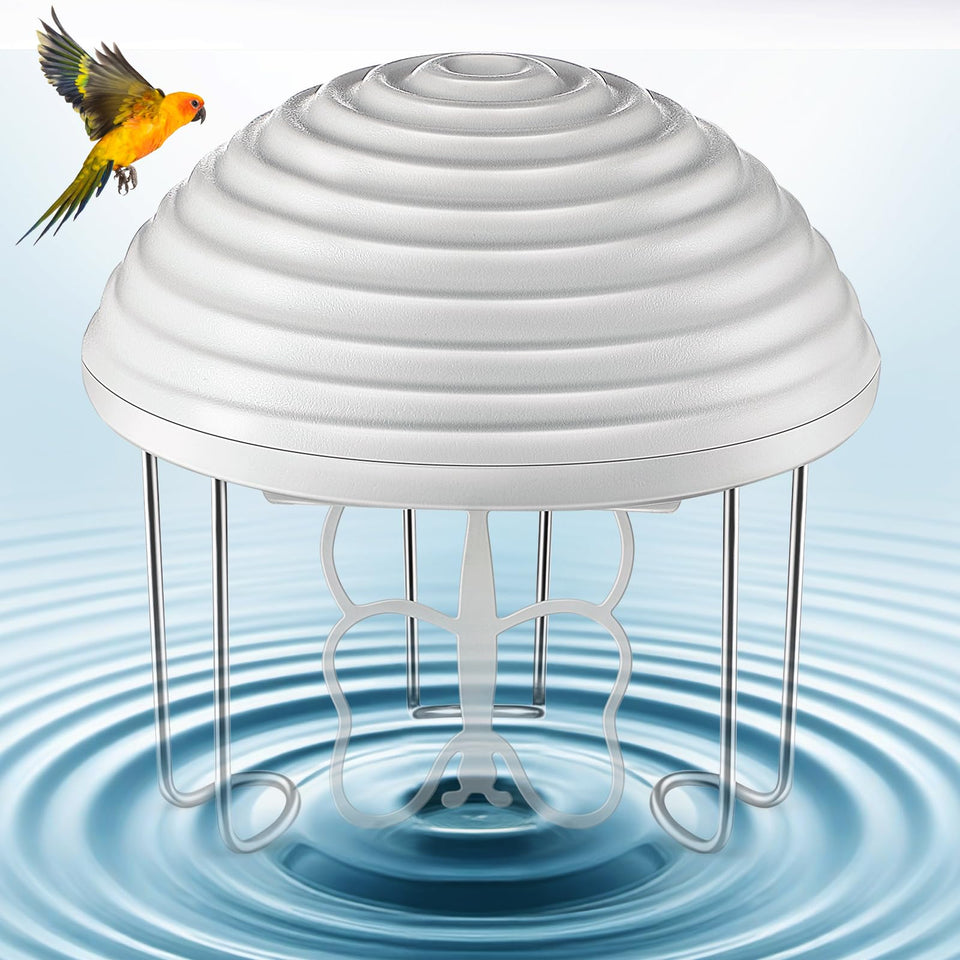 Hohean Bird Bath Agitator angle view shows compact fit and motion