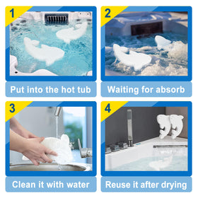HOICATED Foam control in spa water with sponge