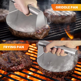 Hoimetis burger press ideal for smashing burgers and other meats