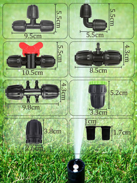 HOINCO Black drip fittings end cap seals ends to prevent leaks.