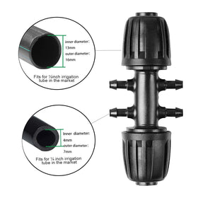 HOINCO Black drip fittings on-off valve helps regulate water flow with ease.