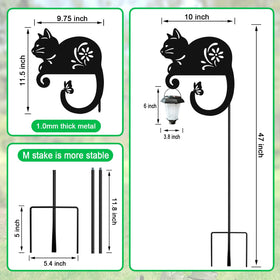 Hokfirm elegant cat silhouette lantern for stylish outdoor illumination.