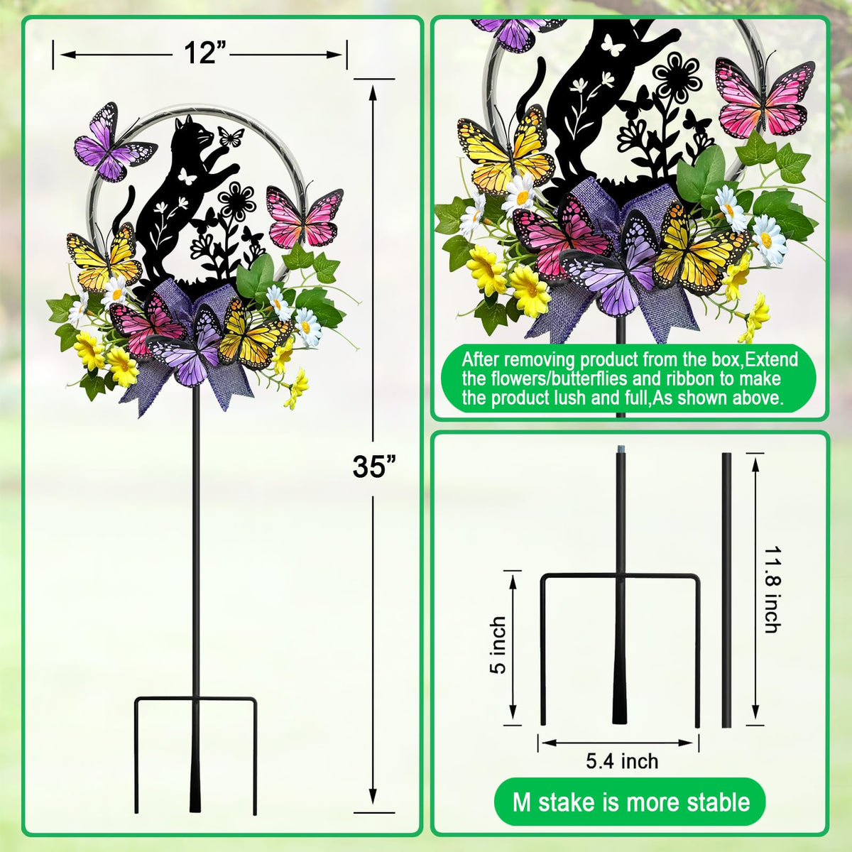 Hokfirm gift-worthy cat garden light for women