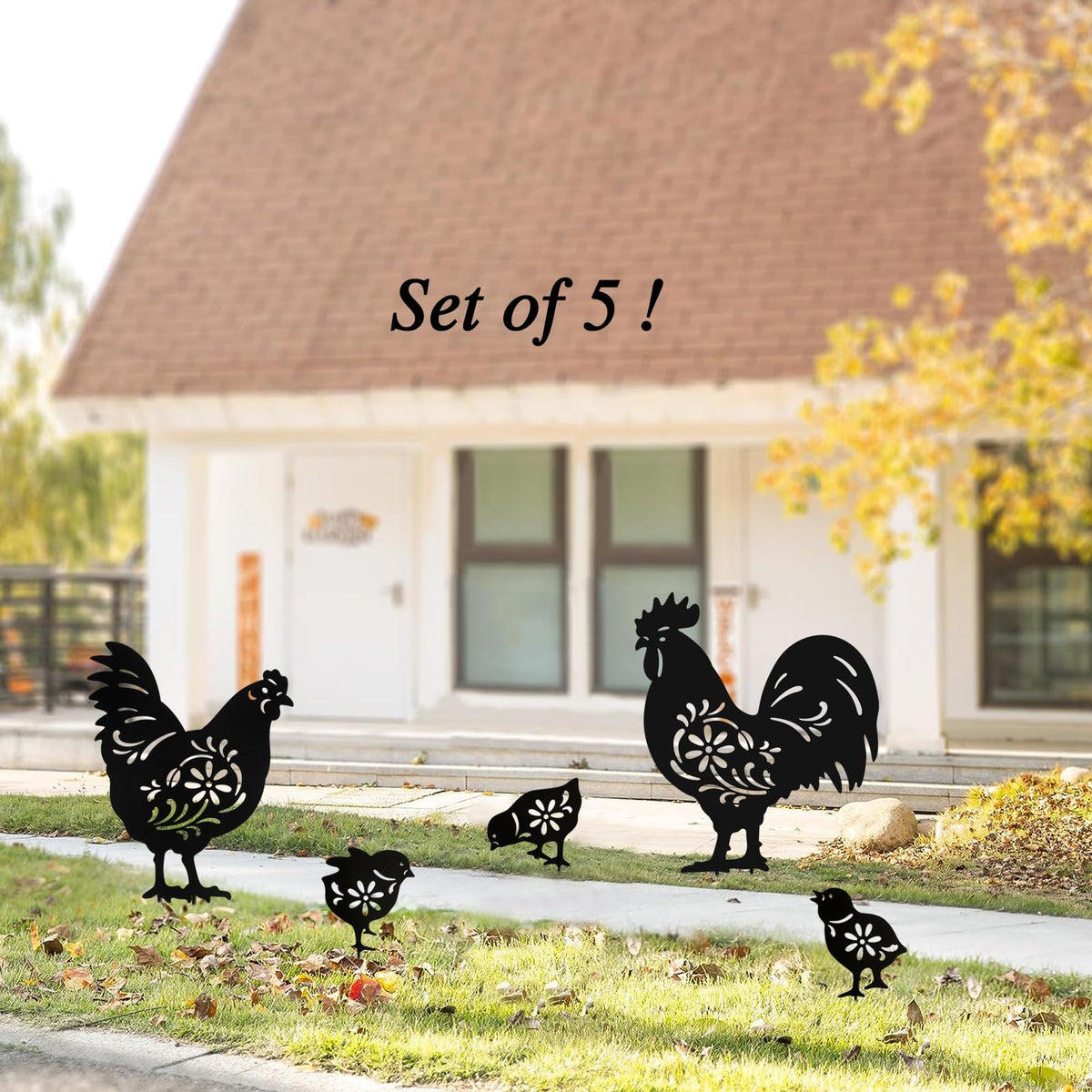 Hokfirm hen statue provides weatherproof garden decoration for year-round display.
