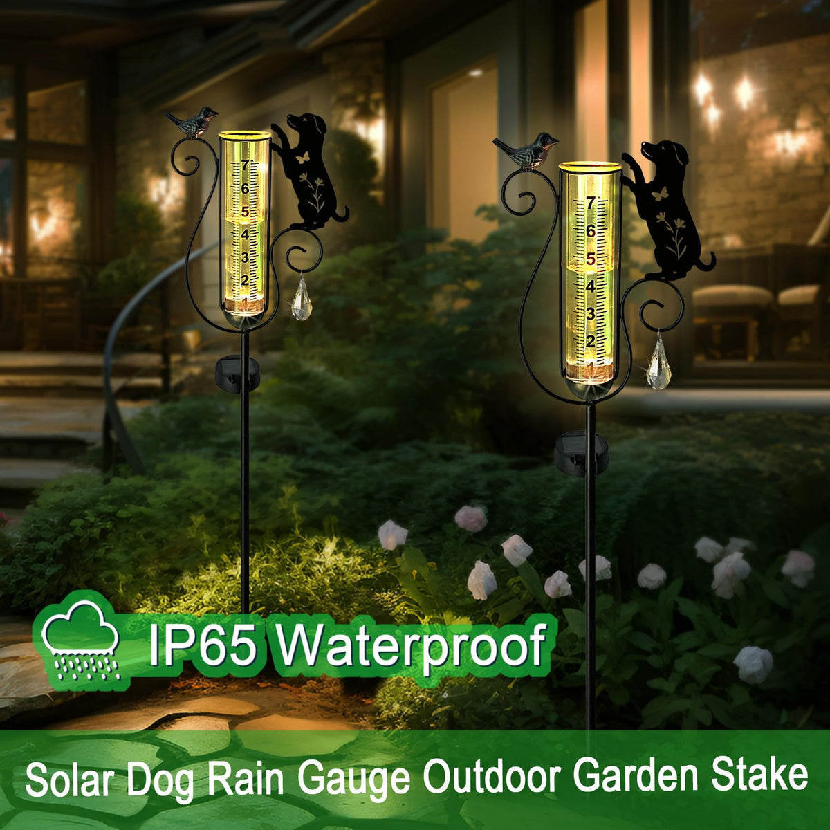 Hokfirm night-visibility solar stake keeps numbers readable after dusk