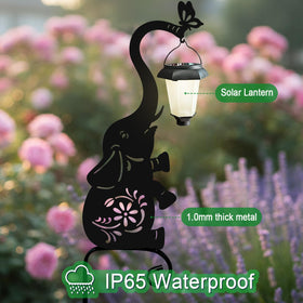 Hokfirm outdoor garden statue lantern elephant creates inviting ambiance for guests.