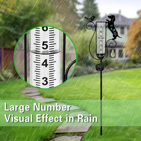 Hokfirm upgraded gauge tube for easy-to-read rain levels.