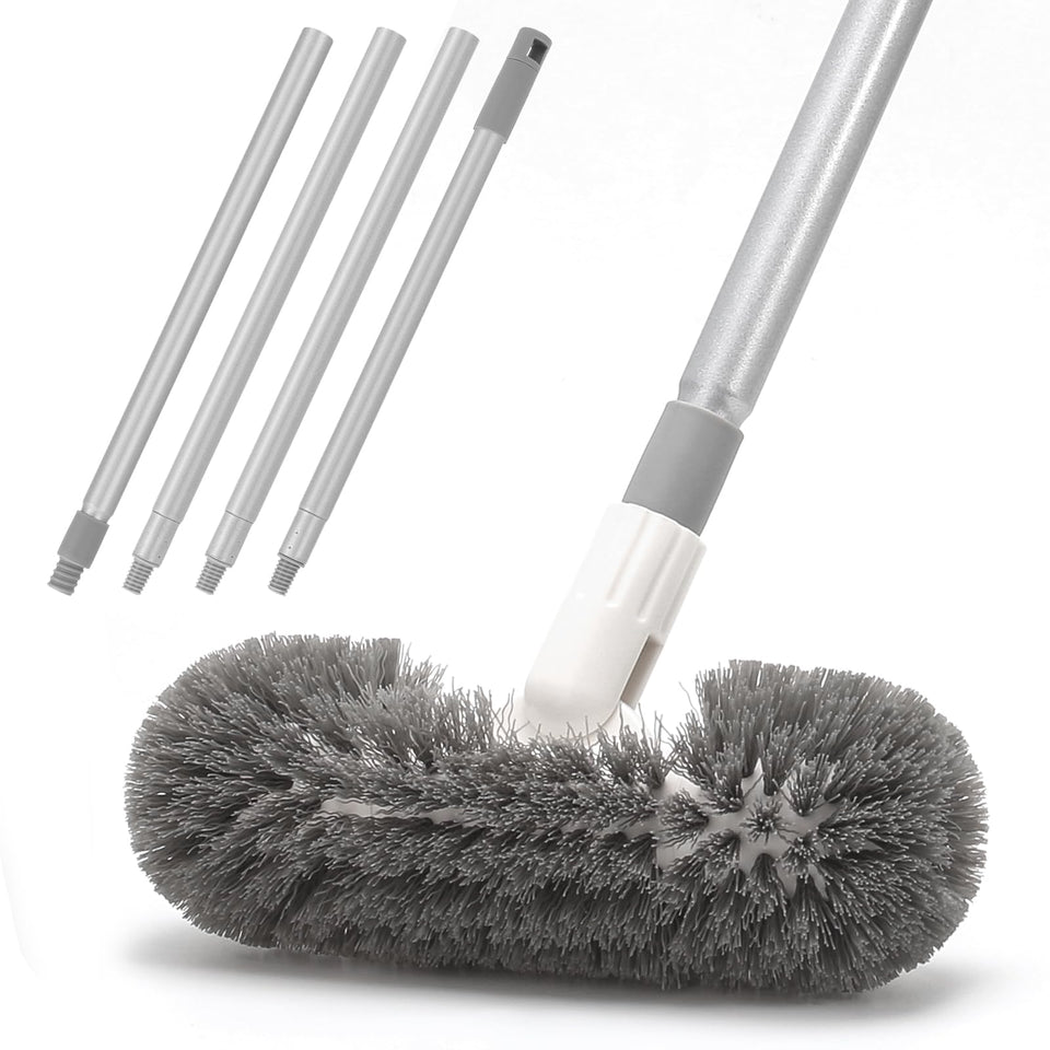 HOKLNUSE deck brush with extended 51-inch handle reaching tight corners