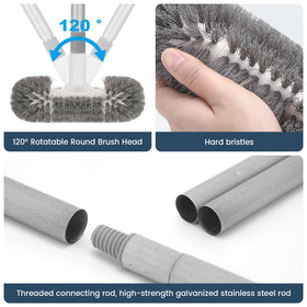 HOKLNUSE deck brush cylindrical design cleans curved edges
