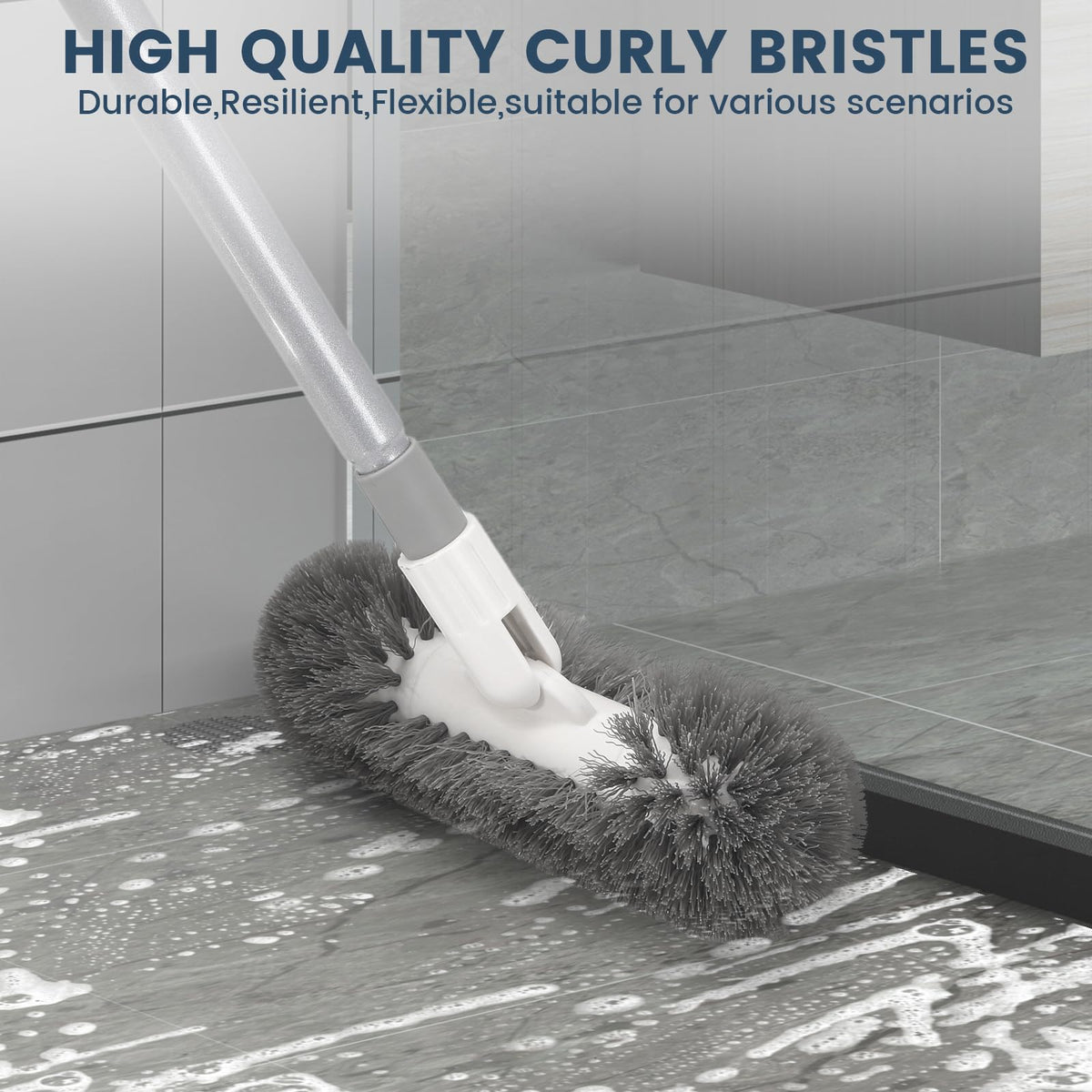 HOKLNUSE deck brush double-sided bristles scrub floors and baseboards
