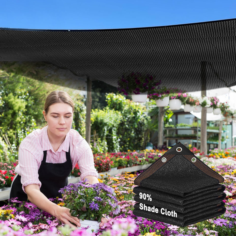 HOLAA 90% shade cloth providing strong coverage for patios and gardens