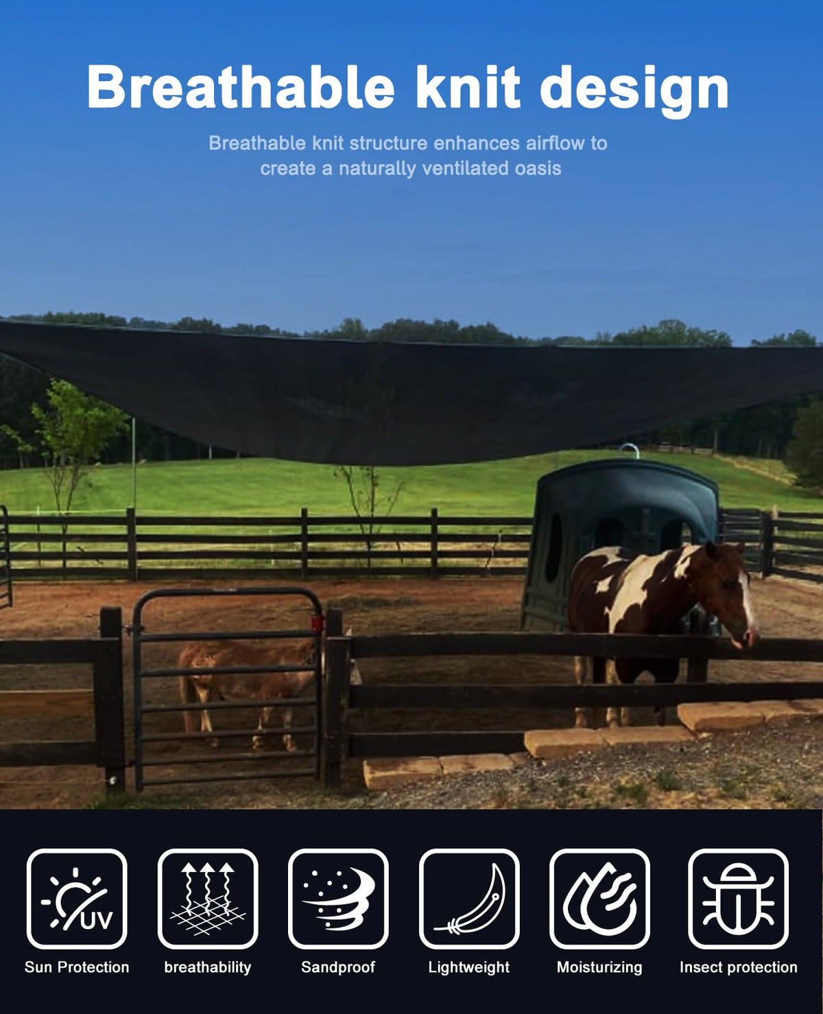 HOLAA lightweight durable shade cloth ready for quick installation