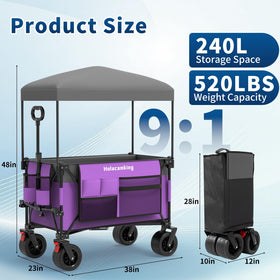 Holacamking garden camping fishing cart suited for multiple outdoor activities.