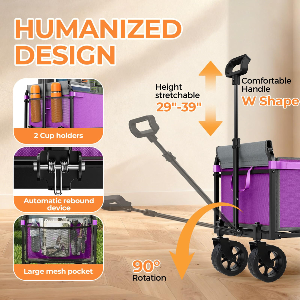 Holacamking heavy-duty carbon steel frame supporting up to 220 lbs