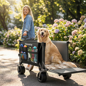 Holacamking heavy-duty wagon frame highlights durable metal construction.