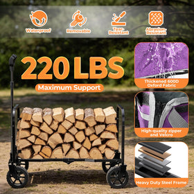 Holacamking wagon used for groceries and camping supplies